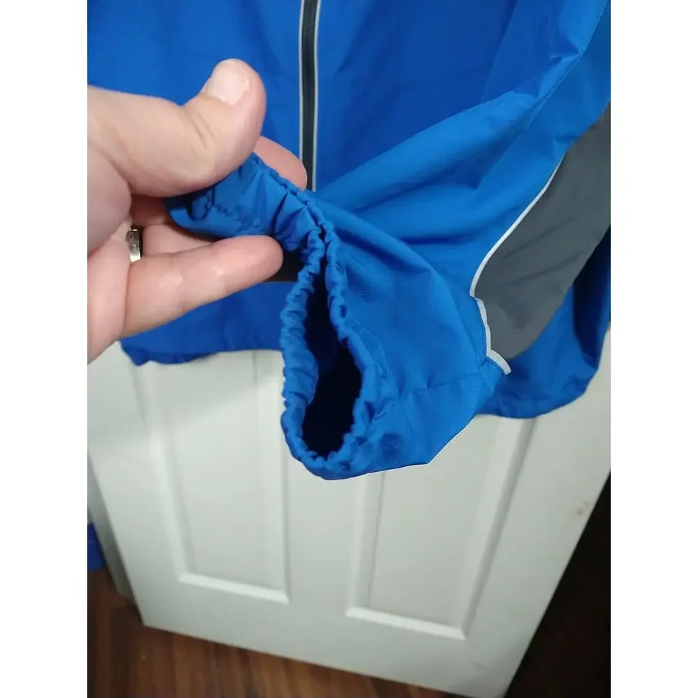 L.L. Bean Men's 2X Track Jacket Blue Black Lightweight Full Zip Pockets...